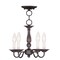 Livex Lighting Williamsburgh 5 Light Bronze Convertible Mini Chandelier/Ceiling Mount 5011-07 - alternate 1