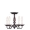 Livex Lighting Williamsburgh 5 Light Bronze Convertible Mini Chandelier/Ceiling Mount 5011-07 - alternate 2