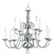 Livex Lighting Williamsburgh 12 Light Brushed Nickel Chandelier 5012-91 - alternate 1