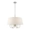 Livex Lighting Belclaire 6 Light Brushed Nickel Pendant Chandelier 50805-91 - alternate 1