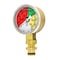 Pic Gauges Gauge, 20XL, Longwall, 0-900psi, 3ColorZone, 2 in Dial, 3/8 in Lower Location 509L - alternate 1