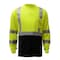 Gss Safety Hi-Vis Long Sleeve T-Shirt, 100% Polyester Birdseye, Lime, X 5113-XL - alternate 3