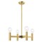 Livex Lighting Copenhagen 4 Light Satin Brass Mini Chandelier 51134-12 - alternate 4