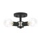 Livex Lighting Copenhagen 3 Light Black Ceiling Mount 51137-04 - alternate 7
