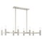 Livex Lighting Copenhagen 8 Light Brushed Nickel Linear Chandelier 51138-91 - alternate 1