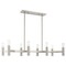 Livex Lighting Copenhagen 8 Light Brushed Nickel Linear Chandelier 51138-91 - alternate 4