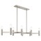 Livex Lighting Copenhagen 8 Light Brushed Nickel Linear Chandelier 51138-91 - alternate 6