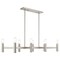 Livex Lighting Copenhagen 8 Light Brushed Nickel Linear Chandelier 51138-91 - alternate 5