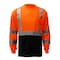 Gss Safety Hi-Vis Long Sleeve T-Shirt, 100% Polyester Birdseye, Orange, X 5114-XL - alternate 3