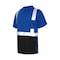 Gss Safety Short Sleeve Shirt with Reflective Tape (Non ANSI), 100% Polyester Birdseye, Blue, 4XL 5123-4XL - alternate 3