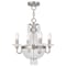 Livex Lighting Valentina 4 Light Brushed Nickel Convertible Chandelier/Ceiling Mount 51844-91 - alternate 1