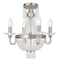 Livex Lighting Valentina 4 Light Brushed Nickel Convertible Chandelier/Ceiling Mount 51844-91 - alternate 2