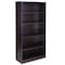 Boss Bookcase, 31"W X14"D X 65.5"H, Mocha N158-MOC - alternate 2