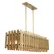 Livex Lighting Greenwich 5 Light Natural Brass Linear Chandelier 52045-08 - alternate 9