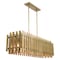 Livex Lighting Greenwich 5 Light Natural Brass Linear Chandelier 52045-08 - alternate 5