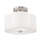 Livex Lighting Chelsea 2 Light Brushed Nickel Ceiling Mount 52151-91 - alternate 2