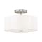 Livex Lighting Chelsea 2 Light Brushed Nickel Ceiling Mount 52152-91 - alternate 1