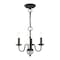 Livex Lighting Windsor 3 Light Black Mini Chandelier 52163-04 - alternate 1