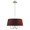 Livex Lighting Belclaire 4 Light Brushed Nickel Pendant Chandelier 52904-91 - alternate 2