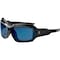 Ergodyne LOKI, Safety Glasses, Uncoated, Blue Mirror Lens, Black Frame, Full-Frame LOKI - alternate 4