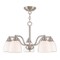 Livex Lighting Somerville 5 Light Brushed Nickel Convertible Chandelier/Ceiling Mount 53855-91 - alternate 1