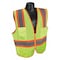Condor High-Visibility Vest, Type R, ANSI Class 2, U-Block, Silver Stripe, Zipper, Mesh Polyester, Lime, L 302-0500M-LY/L - alternate 3