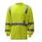 Gss Safety Hi-Vis Long Sleeve T-Shirt, 100% Polyester Birdseye, Lime, M 5505-MD - alternate 2