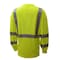 Gss Safety Hi-Vis Long Sleeve T-Shirt, 100% Polyester Birdseye, Lime, 3XL 5505-3XL - alternate 2