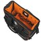 Klein Tools Wide-Mouth Tool Bag, 1680D Ballistic Weave, 31 Pockets, Black/Orange 55431