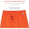 Ergodyne Hi-Visibility Rain Pants, Polyester, 34 in Inseam, Elastic Closure, Orange, Size 5XL 8915 - alternate 6