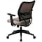 Office Star Desk Chair Desk Chair, Adjustable Arms, 19-3/4" to 23-3/4" Height, Fabric, Brown 13-V88N1WA - alternate 4