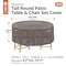 Classic Accessories Ravenna Small Tall Round Table/Chair Set Cover, Grey, 62"x62" 55-187-015101-EC - alternate 3
