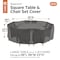 Classic Accessories Ravenna Large Square Table/Chair Set Cover, Grey, 100"x100" 55-194-015101-EC - alternate 9