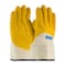 Pip Coated Gloves, Latex, Crinkle, 3/4 Dip, Yellow, Mens 12 PK 55-3273 - alternate 2