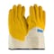Pip Coated Gloves, Latex, Crinkle, 3/4 Dip, Yellow, Mens 12 PK 55-3273 - alternate 1