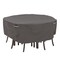 Classic Accessories Ravenna XL Round Table/Chair Set Cover, Grey, 110"x110" 55-778-055101-EC - alternate 1