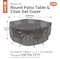 Classic Accessories Ravenna XL Round Table/Chair Set Cover, Grey, 110"x110" 55-778-055101-EC - alternate 2