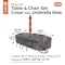 Classic Accessories Rectangle Table/Chair Cover W/ Umbrella Hole, 108"L x 82"W x 23"H 55-801-045101-EC - alternate 5