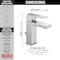 Delta Single Handle Single Hole Lavatory Faucet, Chrome 1 or 3-hole 4" installation Hole 567LF-PP - alternate 3