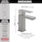 Delta Single Handle Single Hole Lavatory Faucet, Stainless 1 or 3-hole 4" installation Hole 567LF-SSPP - alternate 4