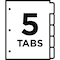 Avery Avery Big Tab Write & Erase Dividers 23076, 5 Multicolor Tabs, 1 Set 7278223076 - alternate 4