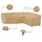 Classic Accessories Tan Patio Sectional Cover, Terrazzo, 104"x 56-049-012001-EC - alternate 2