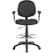 Boss B1691 Drafting Chair, Black Seat, Black Back, 25" W 25" L 49-1/2" H, Adjustable, Fabric Seat B1691-BK - alternate 5