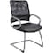 Boss Guest Chair, Black Back, 25 in W 24" L 39" H, Loop, Leather Seat B6409 - alternate 6