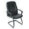 Boss Executive Chair, Black Back, 25-1/2 in W 26" L 41" H, Loop, Leather Seat B8109 - alternate 2