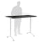 Iceberg ARC Adjustable Table, Granite Thermal Fused Melamine Top, Silver Steel Frame, 30 in D x 60 in W 69317 - alternate 4
