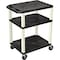 Zoro Select Utility Cart with Lipped Plastic Shelves, Thermoplastic Resin, 300 lb Load Capacity, 3 Shelves WT34E - alternate 3