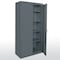 Sandusky Lee Shelving Storage Cabinet, 72 in H, 36 in W, 18 in D, Swing, Keyed, Dark Gray, 4 Shelves, 0 Drawers CA41361872-02 - alternate 2