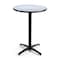Kfi Round KFI 36in Grey Nebula Breakroom Table with Arched X Base, Laminate Top, Grey T36RD-B2125-38-GYN - alternate 2