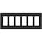 Lutron Designer Wall Plates, Number of Gangs: 6 Thermoset, Gloss Finish, Black CW-6-BL - alternate 2